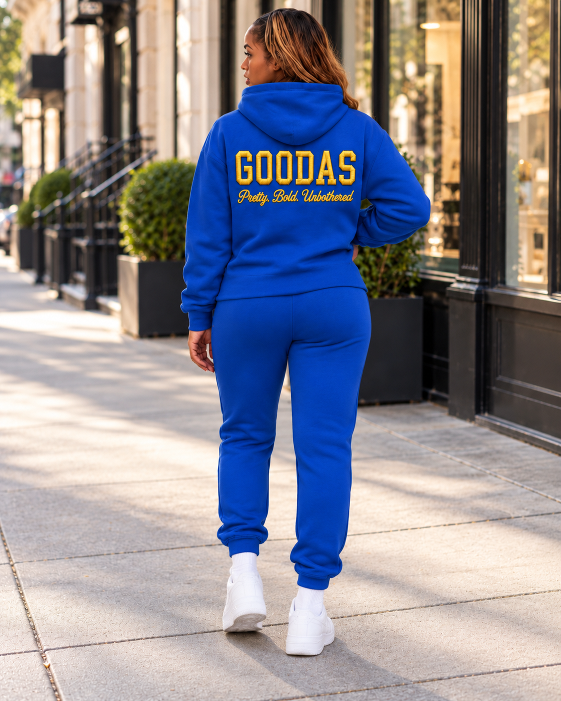 Goodas Embroidered Hoodie & Jogger Set