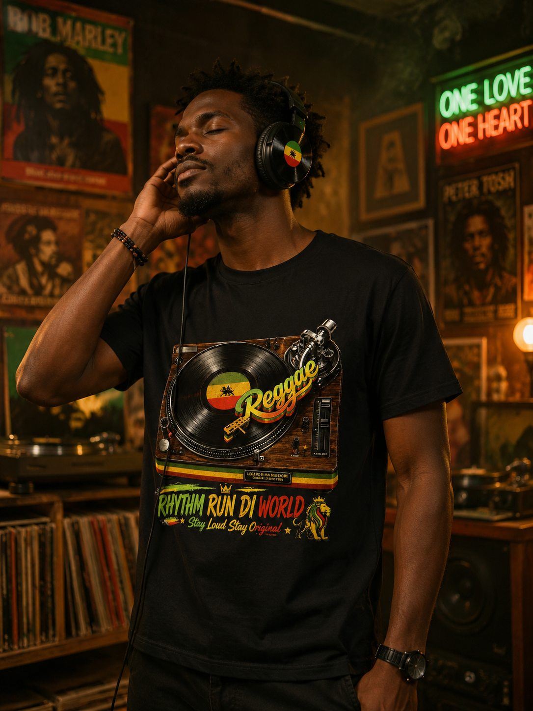 REGGAE RECORD PLAYER TEE