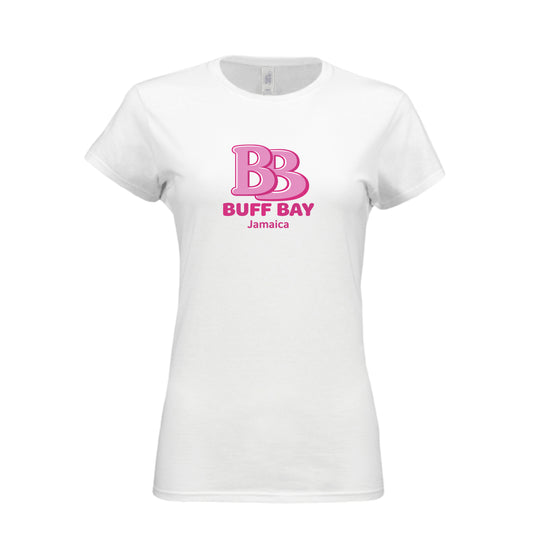 WHITE - FRONTBuff Bay Jamaica Casual Style Tee