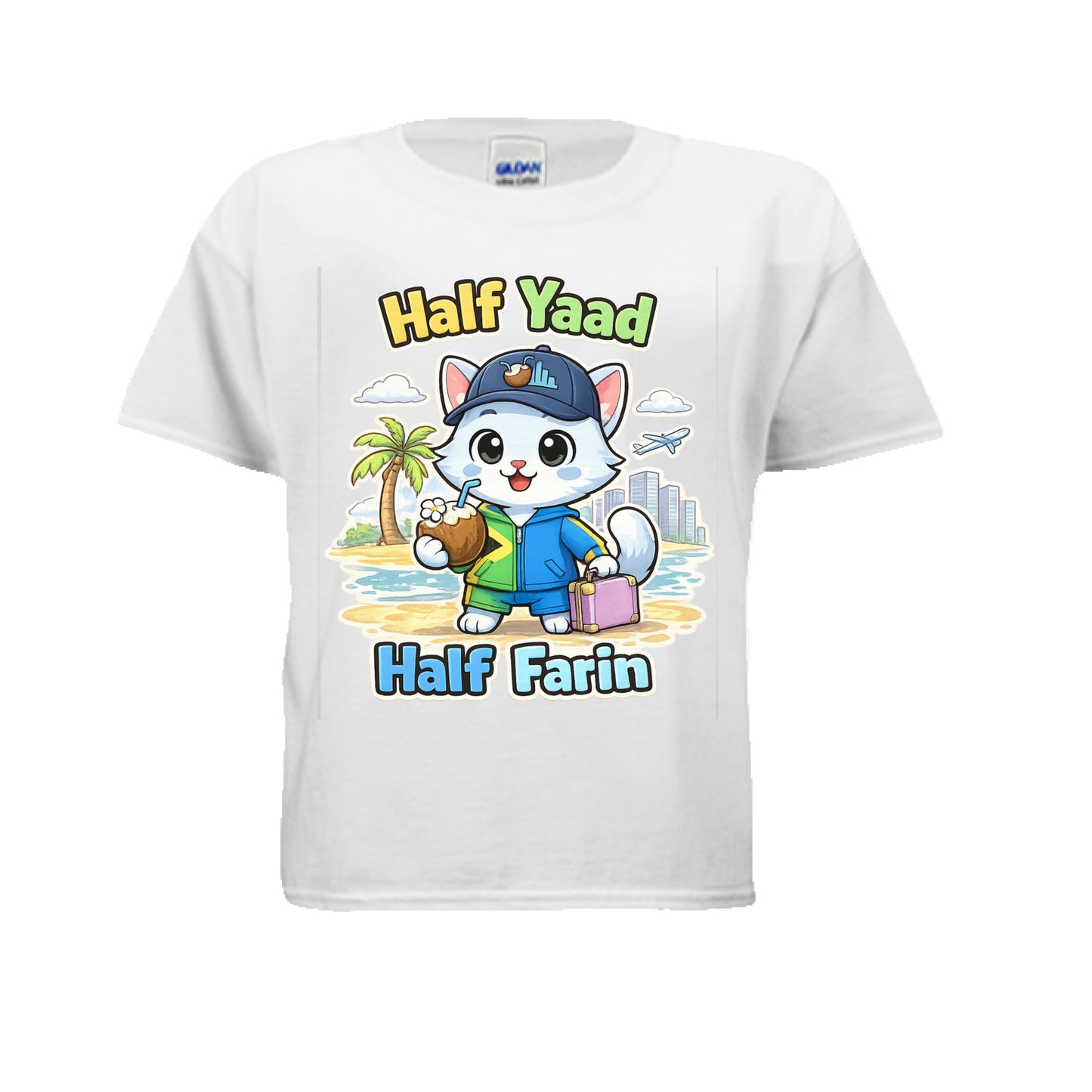 Half Yaad Half Farin Cat Style Tee