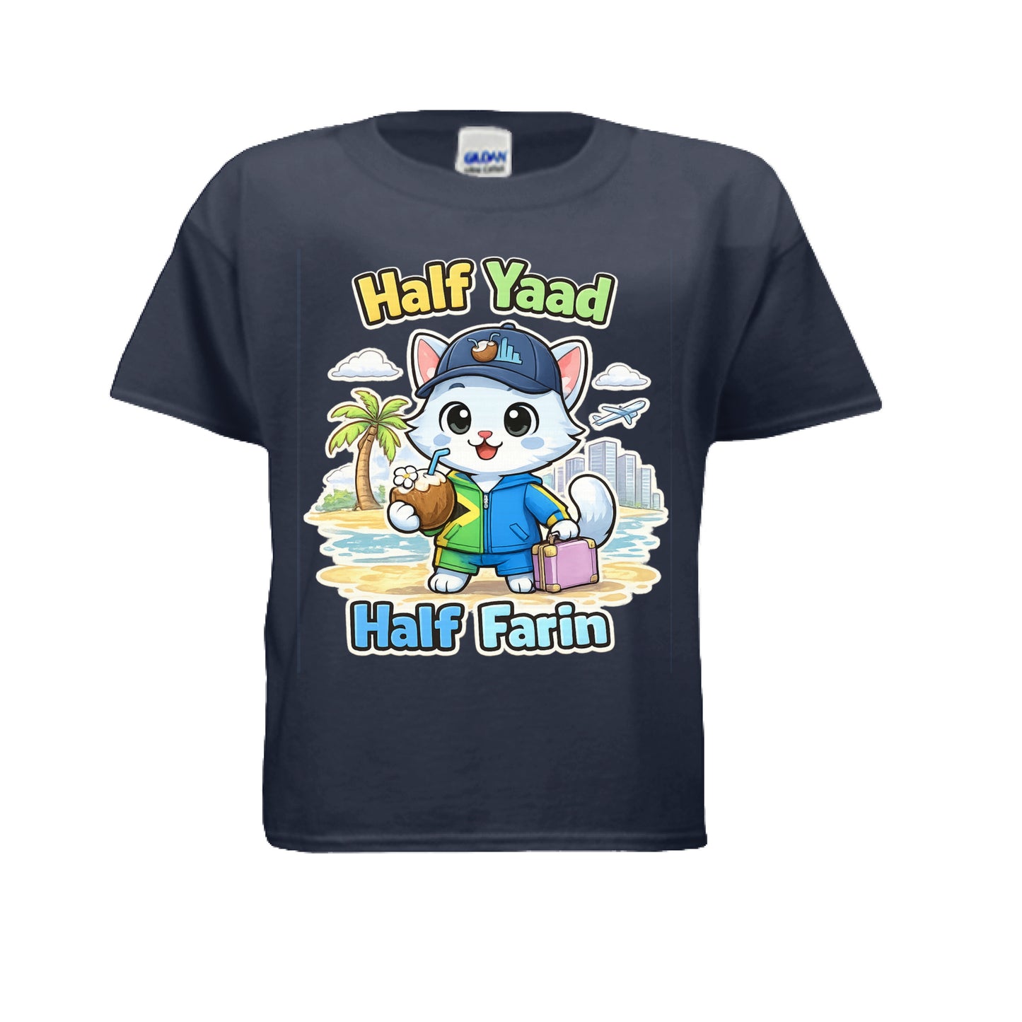 Half Yaad Half Farin Cat Style Tee