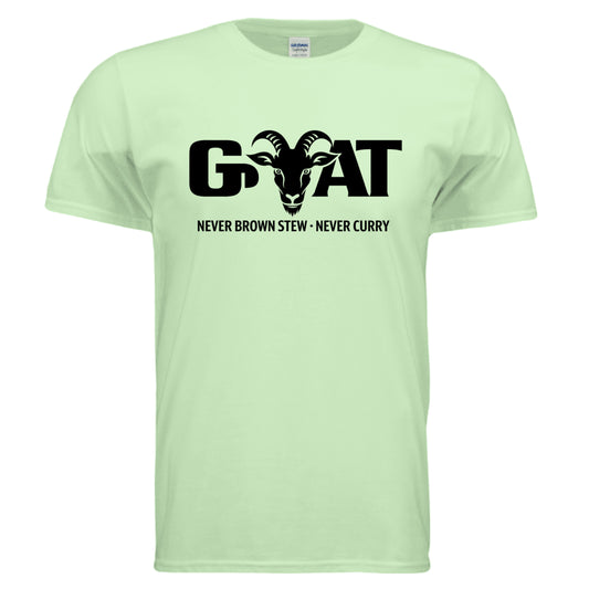 GOAT Never Brown Stew Curry Vibes Tee