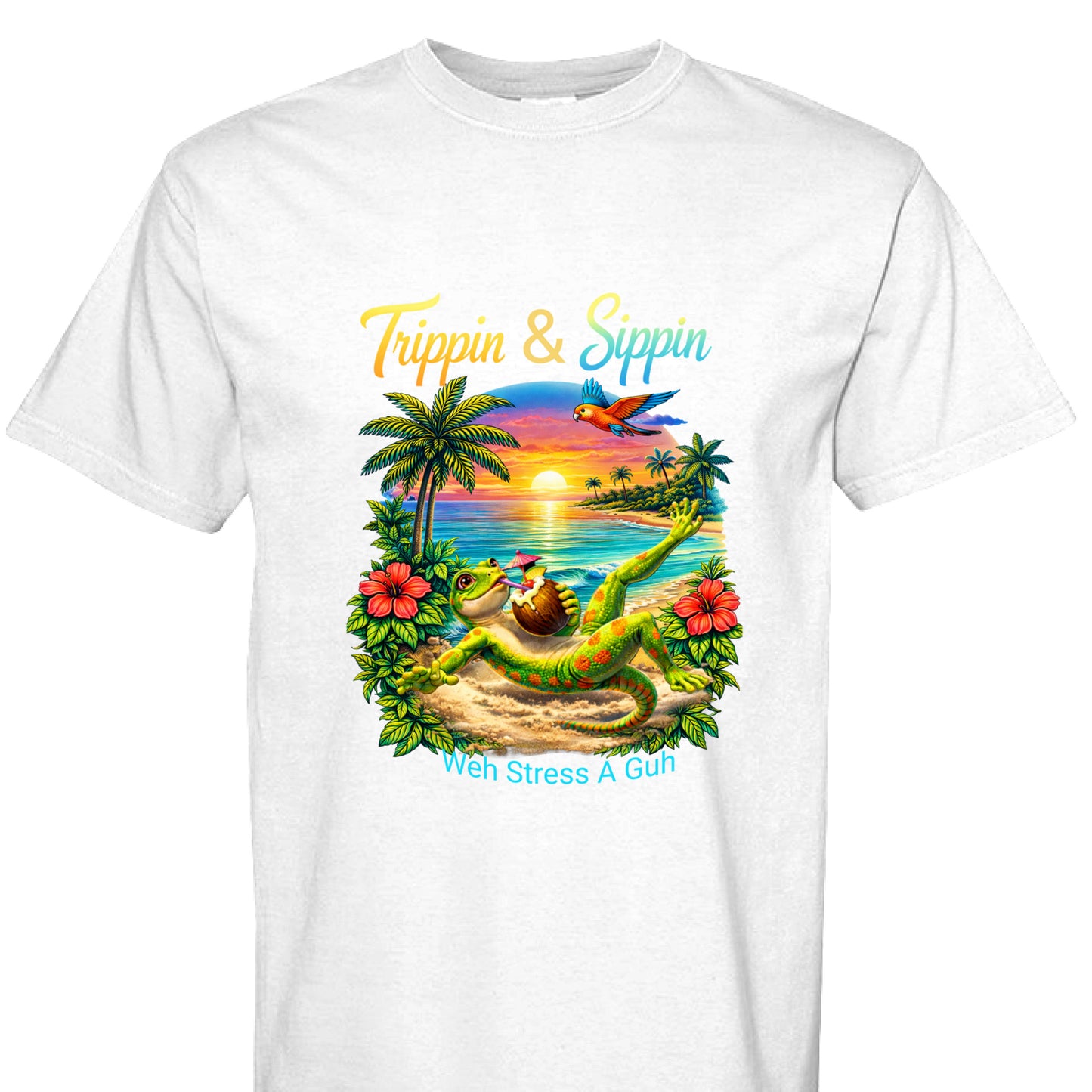 Trippin And Sippin Stress Free Tee