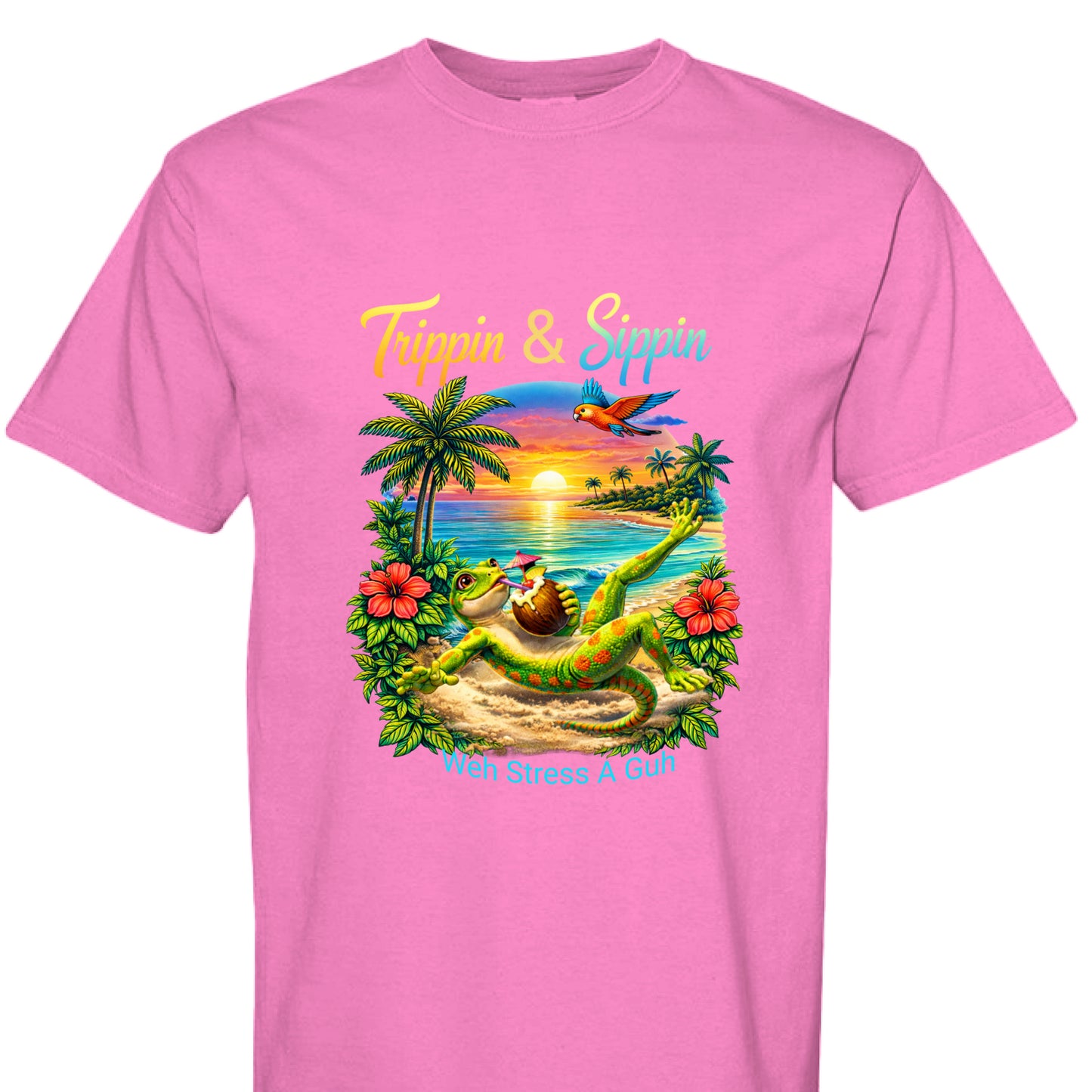 Trippin And Sippin Stress Free Tee