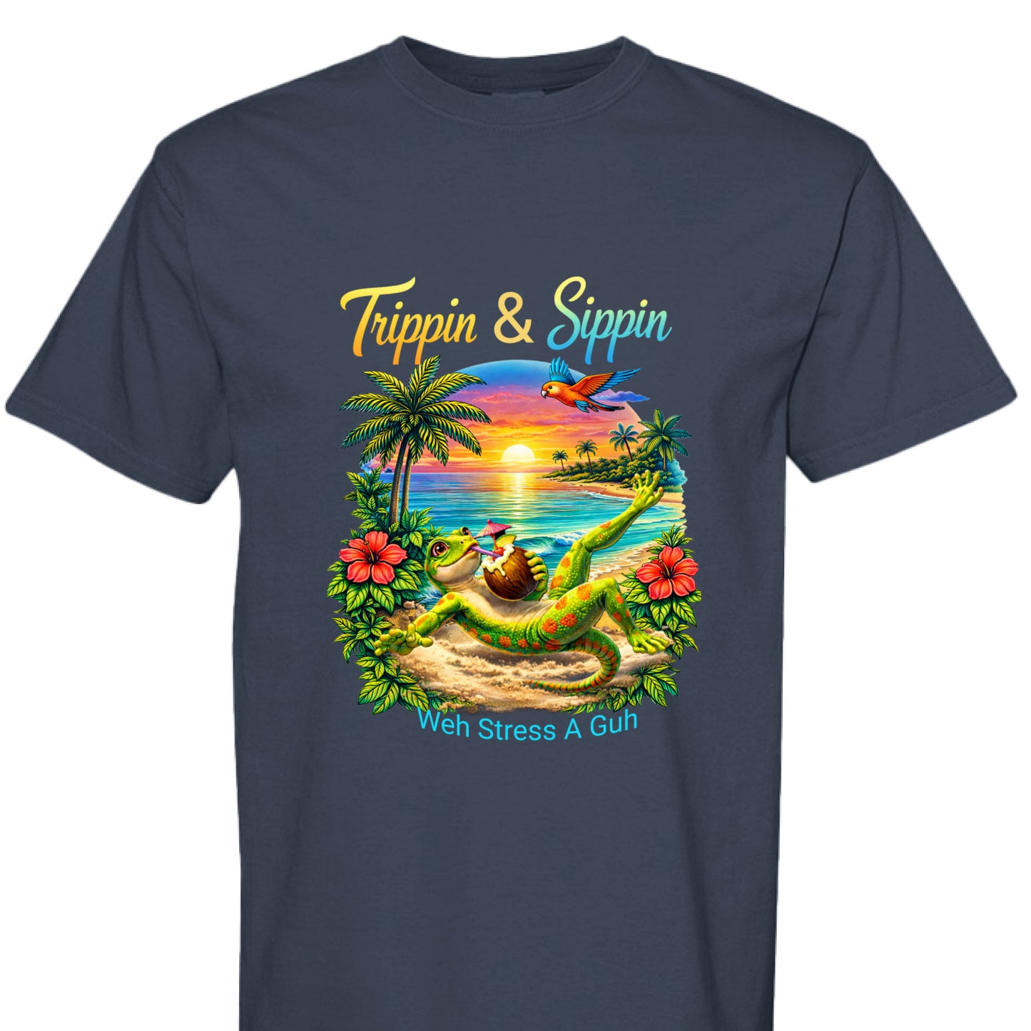 Trippin And Sippin Stress Free Tee