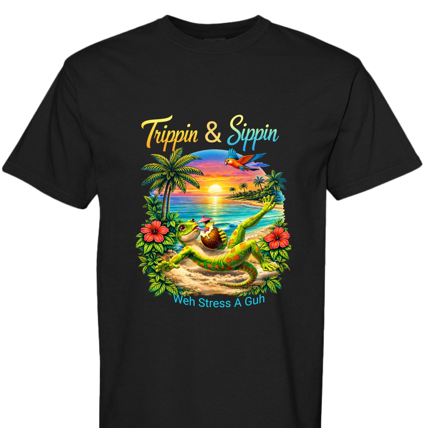 Trippin And Sippin Stress Free Tee